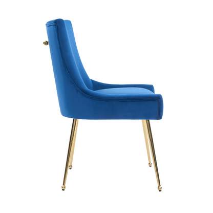 Viviana Velvet Dining Chair – Gold Legs, Ring Handle & Modern Accent PN Home