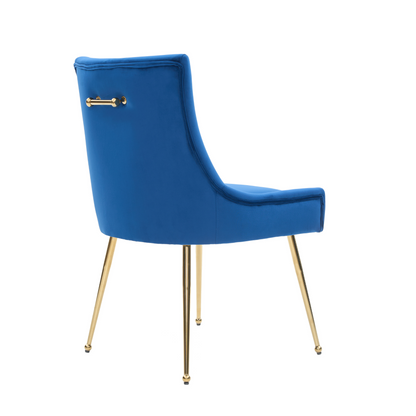 Viviana Velvet Dining Chair – Gold Legs, Ring Handle & Modern Accent PN Home