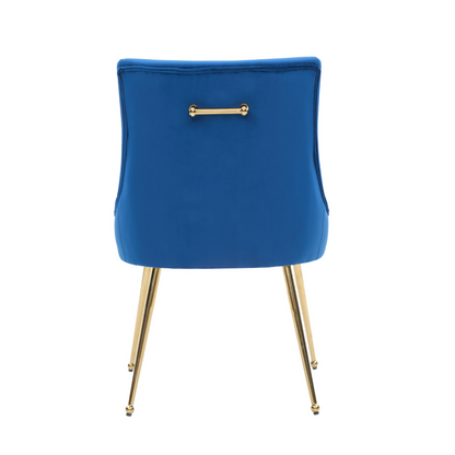Viviana Velvet Dining Chair – Gold Legs, Ring Handle & Modern Accent PN Home