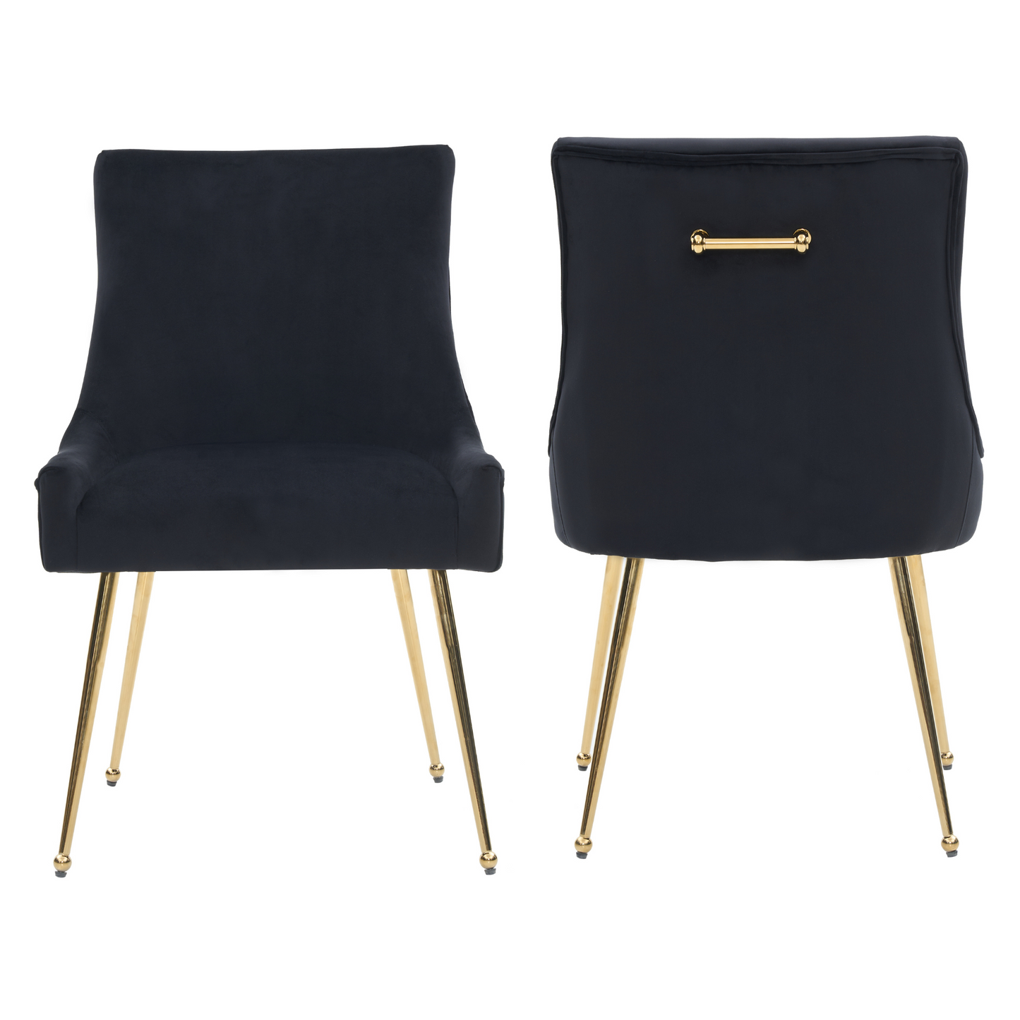 Viviana Velvet Dining Chair – Gold Legs, Ring Handle & Modern Accent PN Home