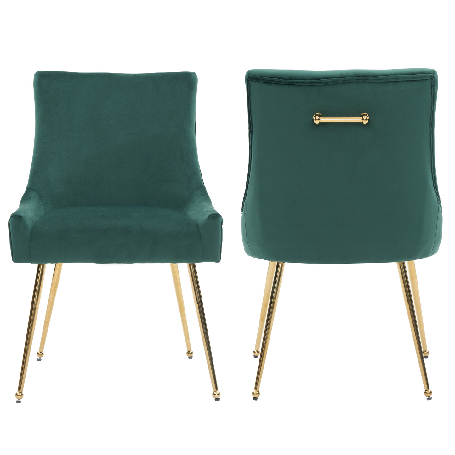Viviana Velvet Dining Chair – Gold Legs, Ring Handle & Modern Accent PN Home