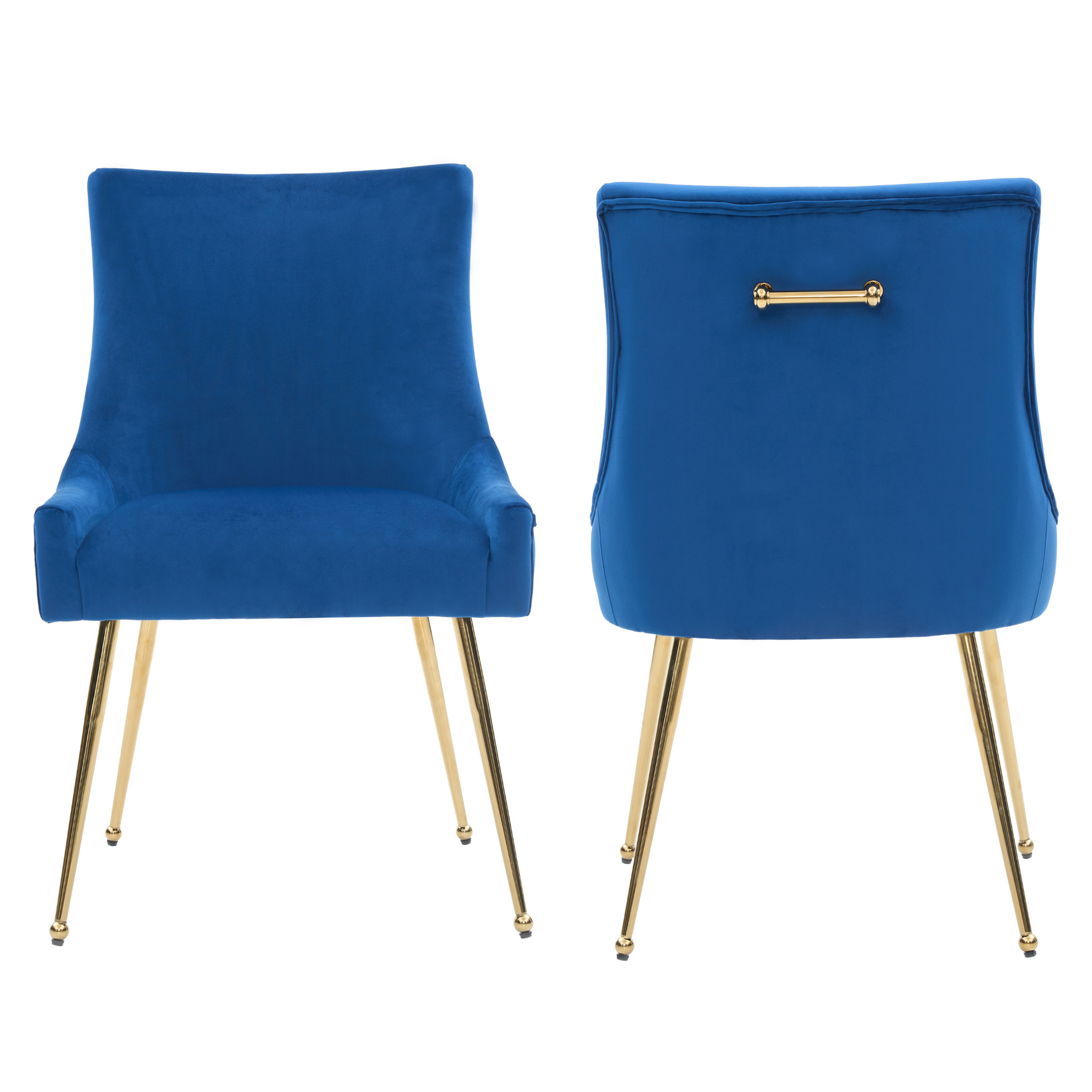 Viviana Velvet Dining Chair – Gold Legs, Ring Handle & Modern Accent PN Home