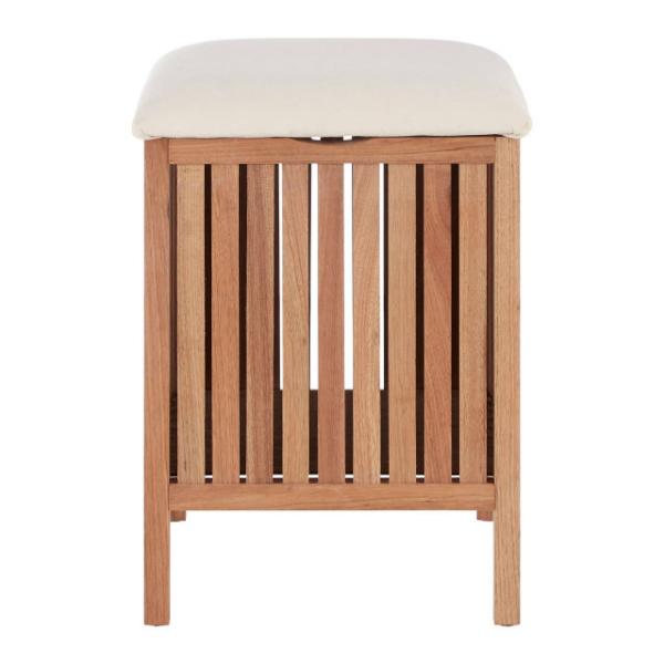 Walnut Wood Storage Stool House, Home & Garden