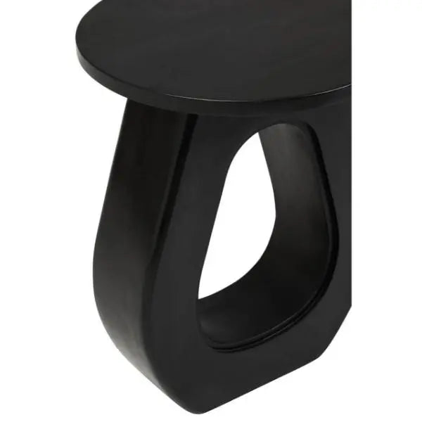 Walsa Black Finish Mango Wood Accent Table D40cm x H52cm AK Kin Garden Supplies