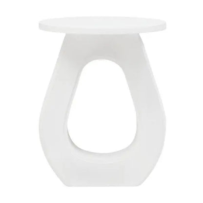 Walsa Whitewash Mango Wood Accent Table D40cm x H52cm AK Kin Garden Supplies