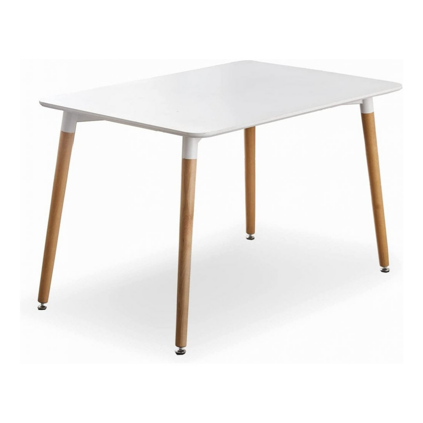 White Halo Dining Table & Set of 4 Lorenzo Jamie Tulip Dining Chairs with Padded Seat PN Home