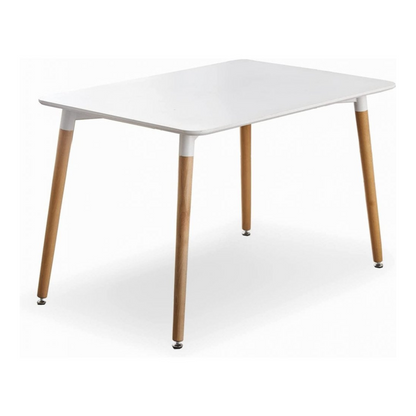 White Halo Dining Table & Set of 4 Lorenzo Jamie Tulip Dining Chairs with Padded Seat PN Home