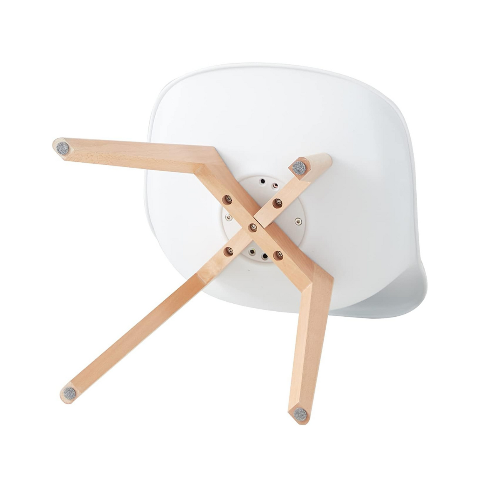 White Halo Dining Table & Set of 4 Lorenzo Jamie Tulip Dining Chairs with Padded Seat PN Home