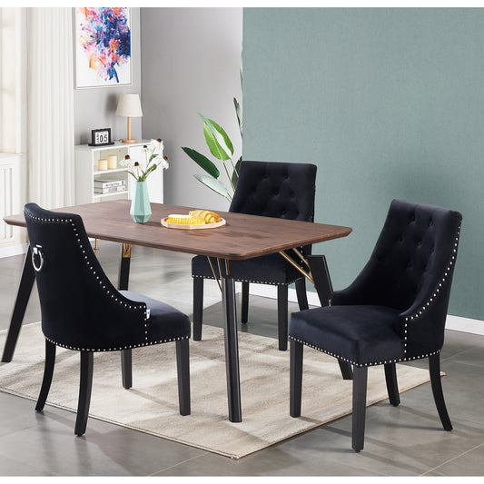 Windsor Cosmo Lux Dining Set | a Walnut Table and Set of 4 Chairs PN Home