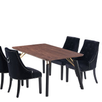 Windsor Cosmo Lux Dining Set | a Walnut Table and Set of 4 Chairs PN Home