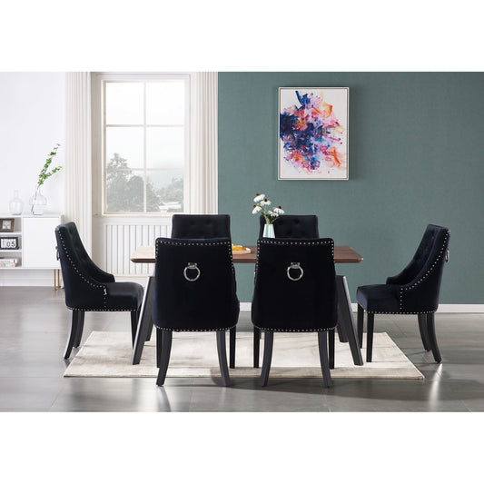 Windsor Cosmo Lux Dining Set | a Walnut Table and Set of 6 Chairs PN Home