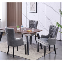 Windsor LUX Knocker Back Velvet Dining Chair w/ Armrests PN Home
