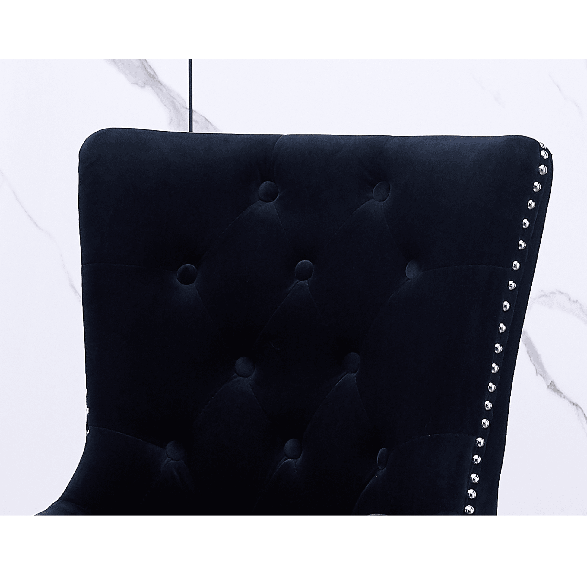 Windsor LUX Knocker Back Velvet Dining Chair w/ Armrests PN Home