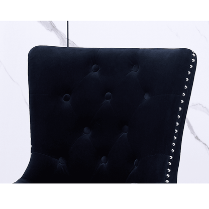 Windsor LUX Knocker Back Velvet Dining Chair w/ Armrests PN Home