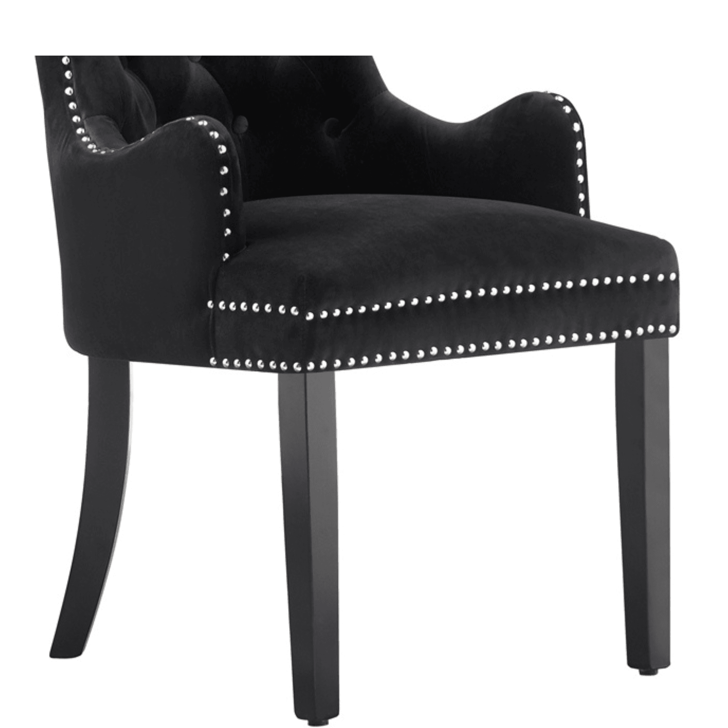 Windsor LUX Knocker Back Velvet Dining Chair w/ Armrests PN Home