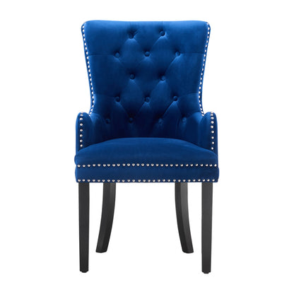 Windsor LUX Knocker Back Velvet Dining Chair w/ Armrests PN Home