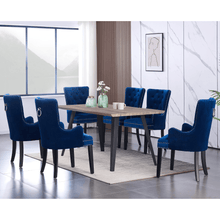 Windsor LUX Knocker Back Velvet Dining Chair w/ Armrests PN Home