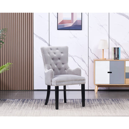 Windsor LUX Knocker Back Velvet Dining Chair w/ Armrests PN Home