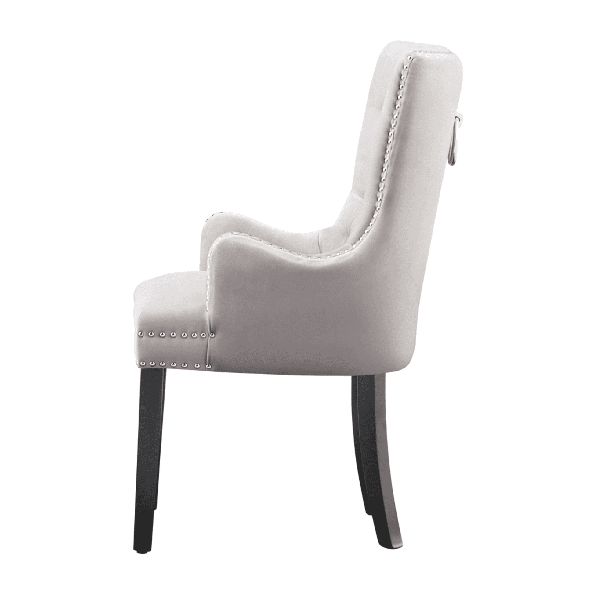 Windsor LUX Knocker Back Velvet Dining Chair w/ Armrests PN Home