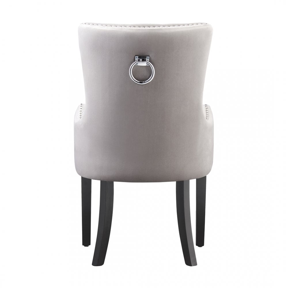 Windsor LUX Knocker Back Velvet Dining Chair w/ Armrests PN Home