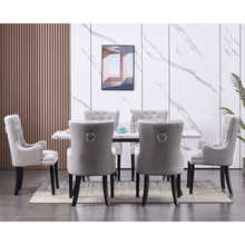 Windsor LUX Knocker Back Velvet Dining Chair w/ Armrests PN Home