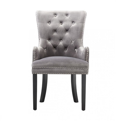 Windsor LUX Knocker Back Velvet Dining Chair w/ Armrests PN Home