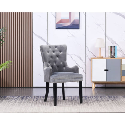 Windsor LUX Knocker Back Velvet Dining Chair w/ Armrests PN Home