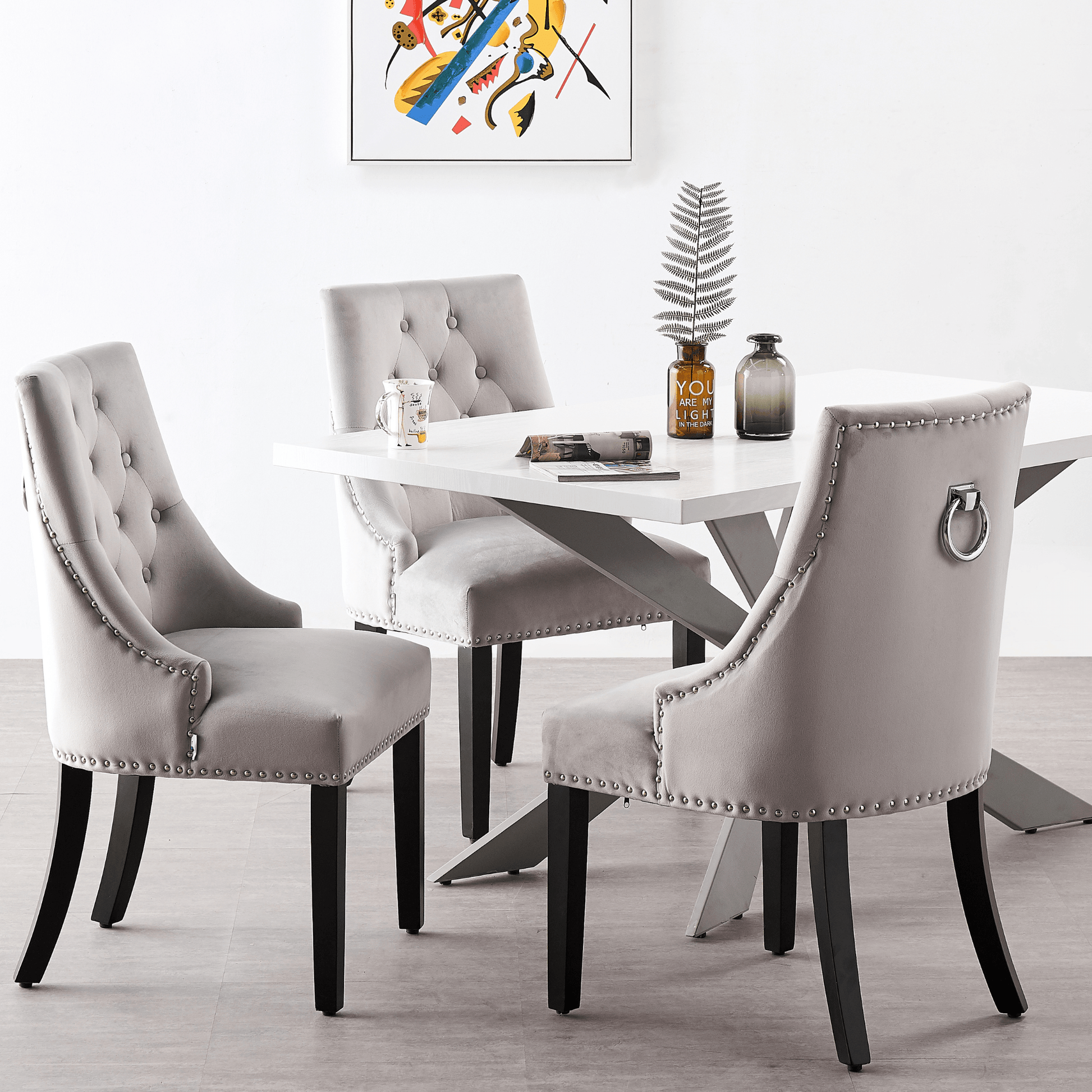 Windsor LUX Velvet Dining Chair Set of 2 PN Home