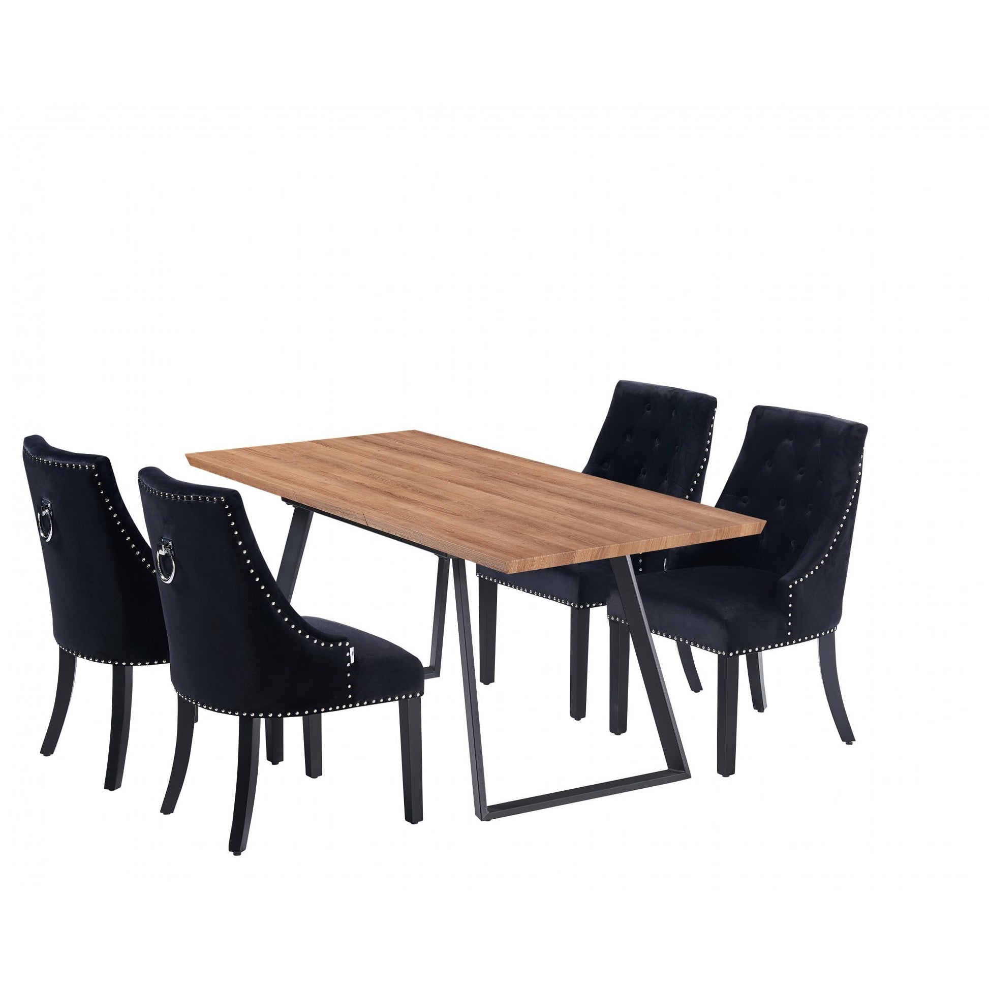 Windsor Toga Lux Dining Set | a Brown Table and Set of 4 Chairs PN Home