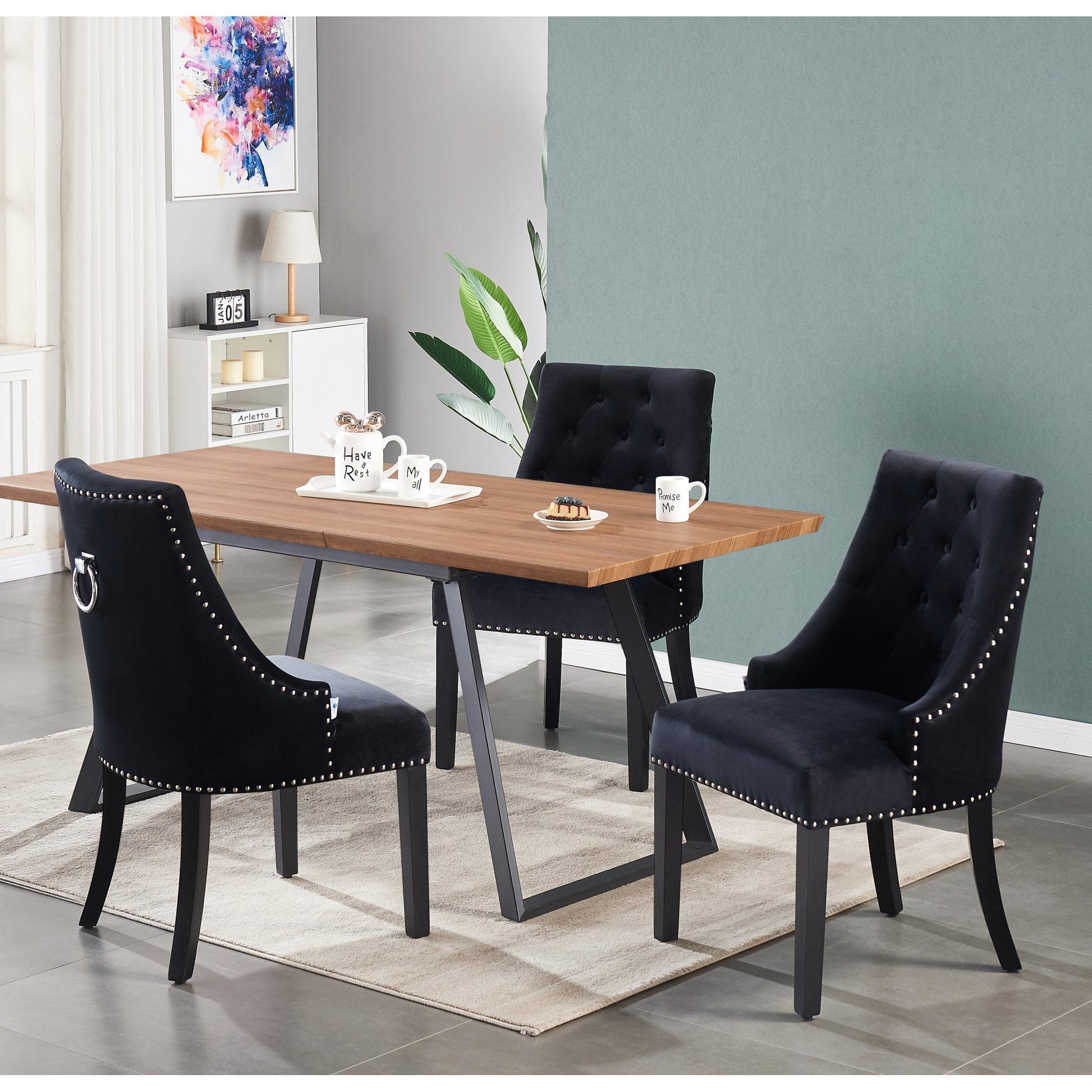 Windsor Toga Lux Dining Set | a Brown Table and Set of 4 Chairs PN Home