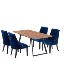 Windsor Toga Lux Dining Set | a Brown Table and Set of 4 Chairs PN Home