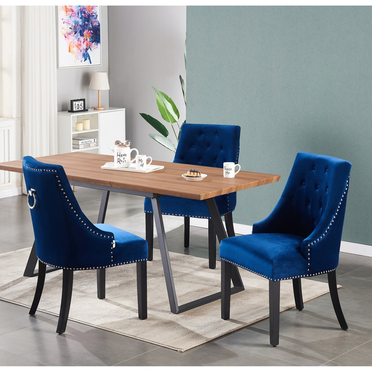 Windsor Toga Lux Dining Set | a Brown Table and Set of 4 Chairs PN Home