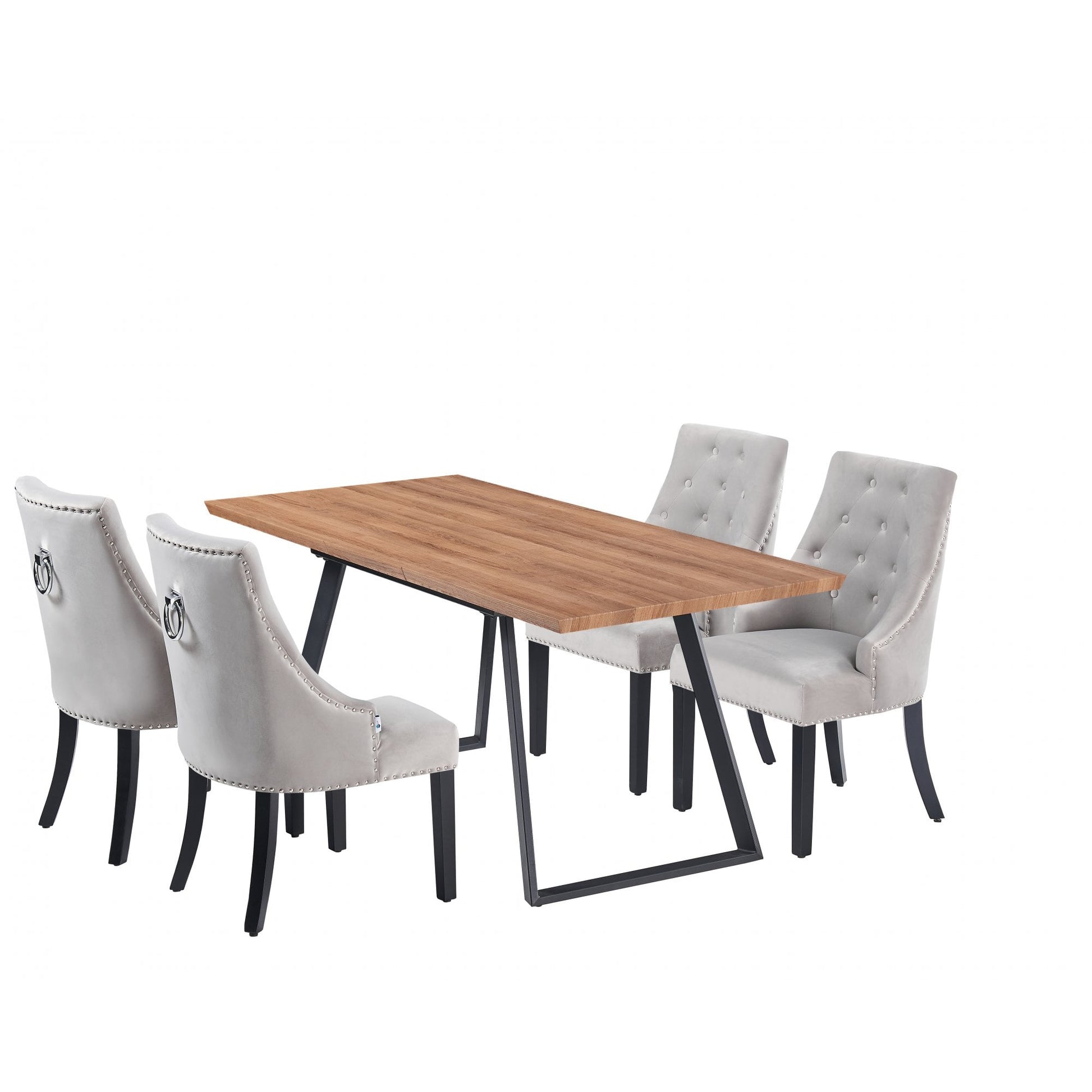 Windsor Toga Lux Dining Set | a Brown Table and Set of 4 Chairs PN Home