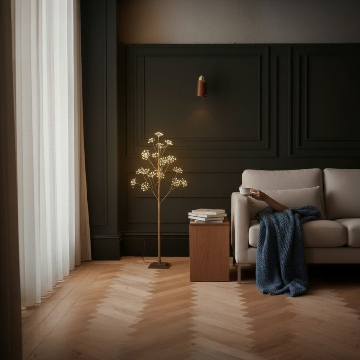 Tree Light Interior Woodland Tree Decorative Indoor Home Light 120cm Brown - AK Kin Garden ...