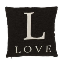 Words 'Love' Black Cushion H45 x D14 x W45 AK Kin Garden Supplies