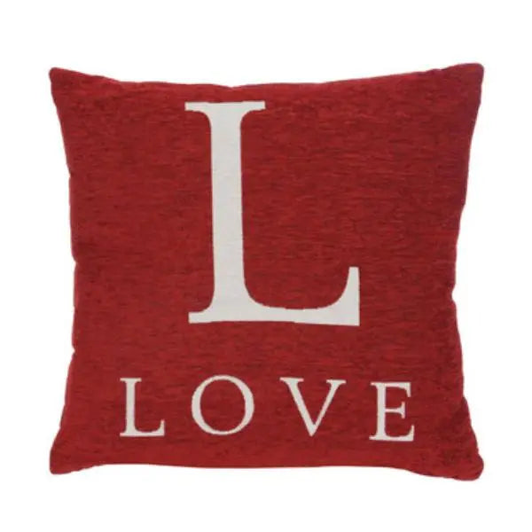 Words 'Love' Red Cushion H45 x D14 x W45 AK Kin Garden Supplies