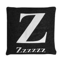 Words 'Zzzzzz' Black Cushion H45 x D14 x W45 AK Kin Garden Supplies