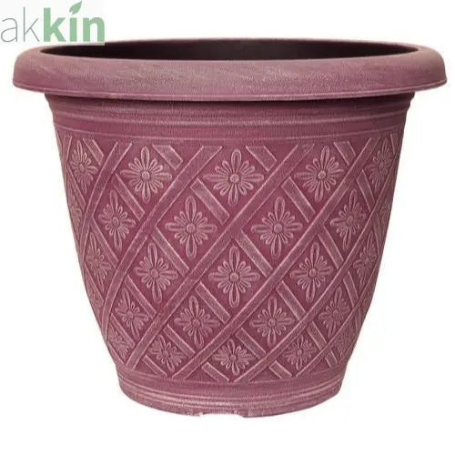Woven Blossom Planter 13"  Pastel Festival Fuchsia AK Kin Garden Supplies