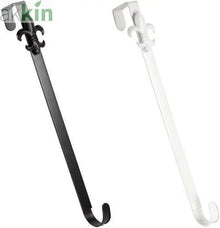 White 40cm over-door wreath hanger with decorative detail