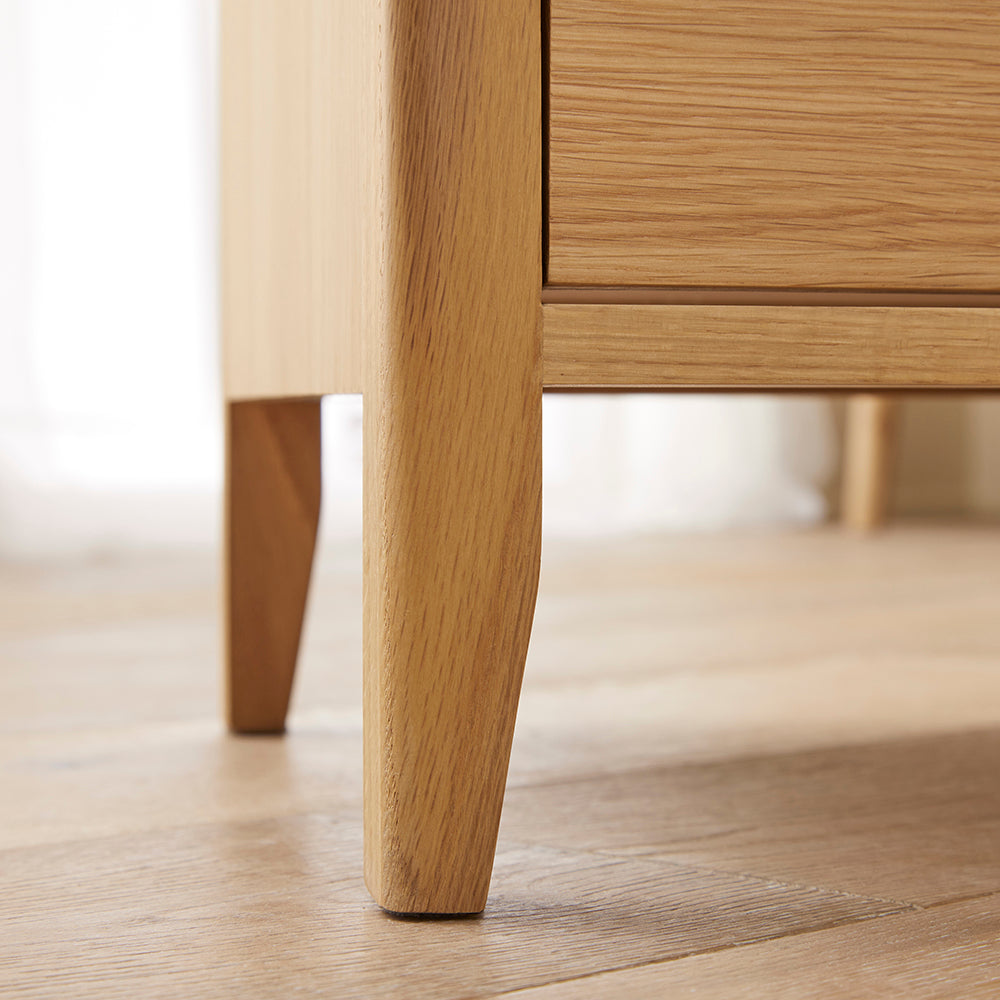 Wright Oak 3 Drawer Bedside Table Fishe and Lilly