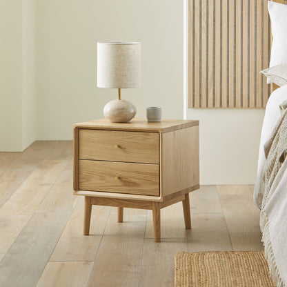 Wright Oak Bedside Table Fishe and Lilly