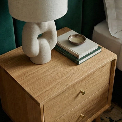 Wright Oak Bedside Table Fishe and Lilly
