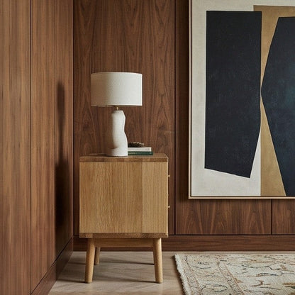 Wright Oak Bedside Table Fishe and Lilly