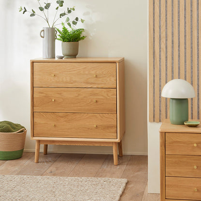 Wright Oak Chest of 3 Drawers Fishe and Lilly