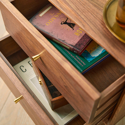 Wright Walnut Bedside Table Fishe and Lilly