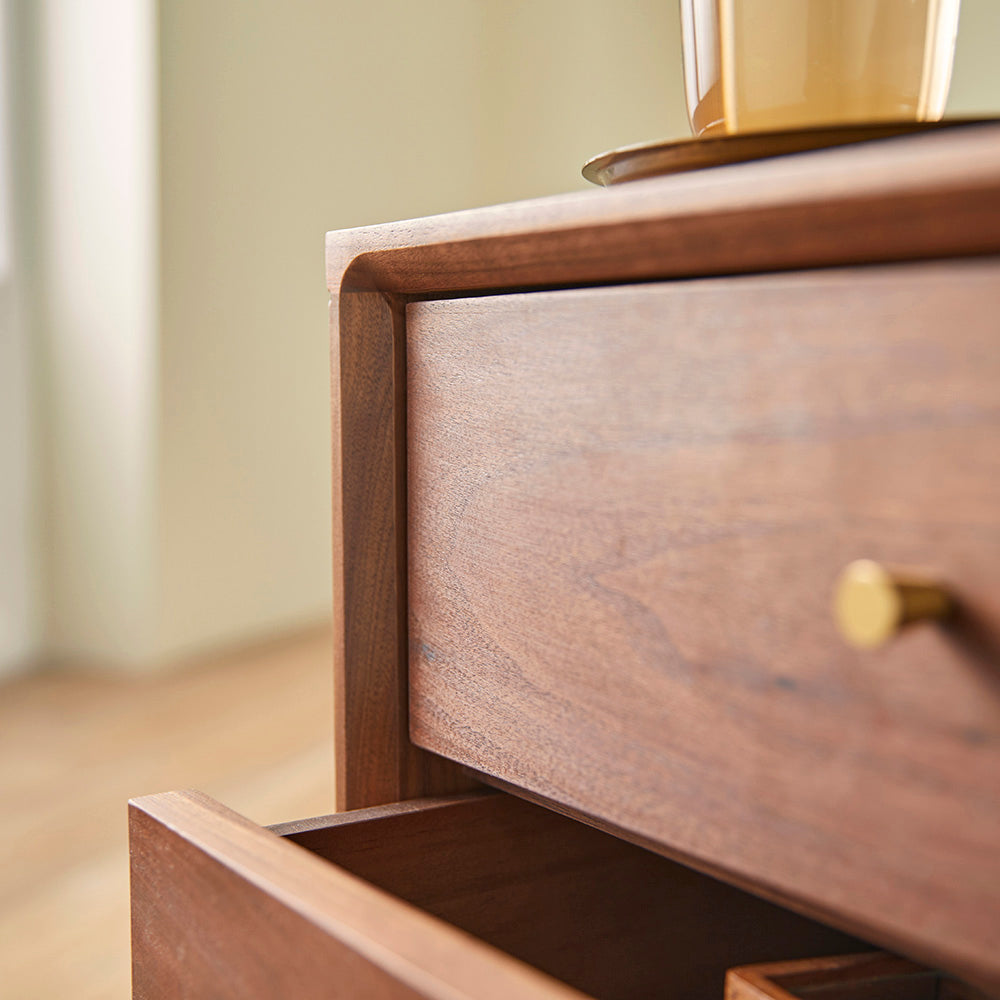 Wright Walnut Bedside Table Fishe and Lilly