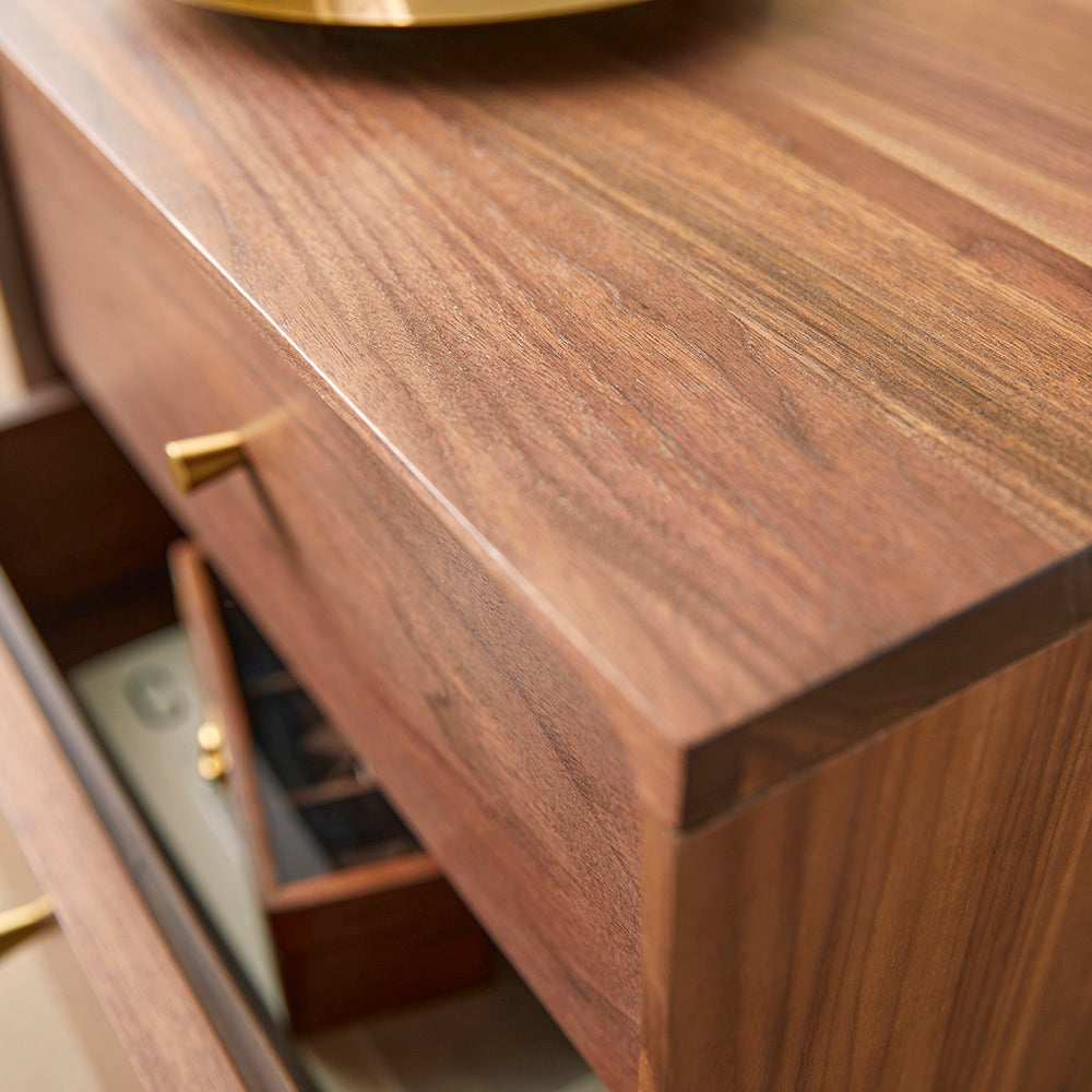 Wright Walnut Bedside Table Fishe and Lilly