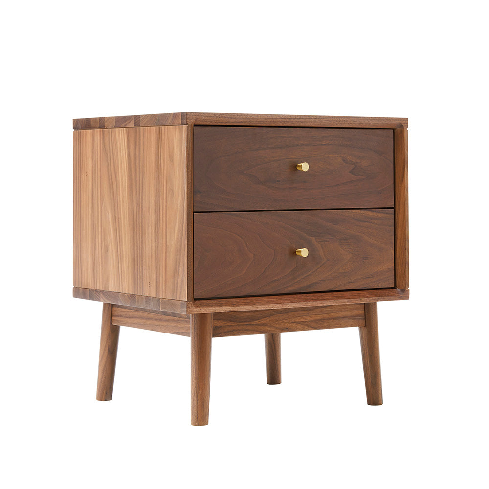 Wright Walnut Bedside Table Fishe and Lilly