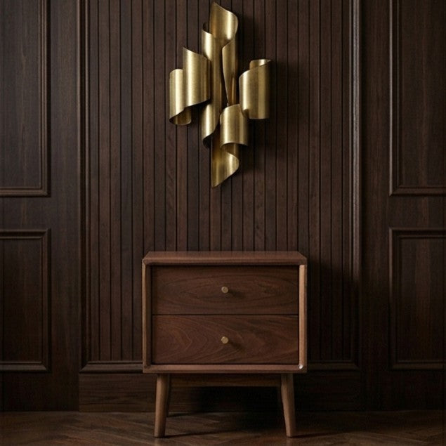 Wright Walnut Bedside Table Fishe and Lilly