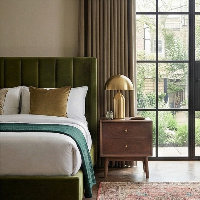 Wright Walnut Bedside Table Fishe and Lilly